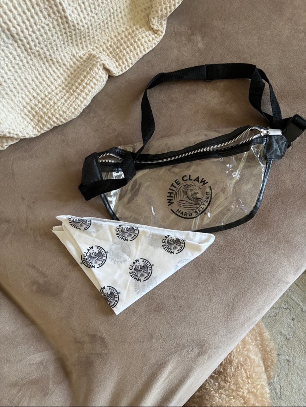 White Claw, fanny pack, and bandanna bundle